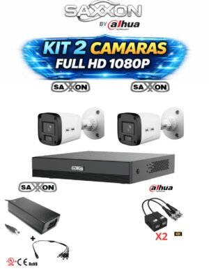 KIT 2 CAMARAS SAXXON BY DAHUA 1080P FULL HD (POLICARBONATO)