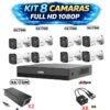 KIT 8 CAMARAS SAXXON BY DAHUA 1080P FULL HD (POLICARBONATO)