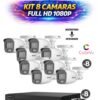 KIT 8 CAMARAS EPCOM BY HIKVISION1080P (POLICARBONAT0)