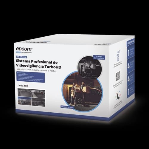 KIT 4 CAMARAS EPCOM BY HIKVISION 1080P (POLICARBONATO)