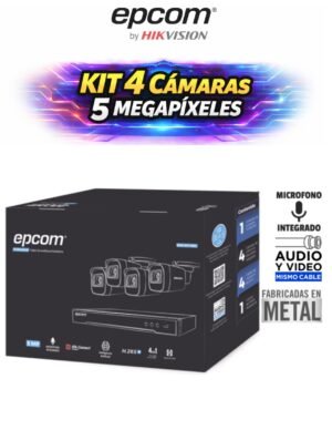 WhatsApp Image 2026-04-14 at 4.46.25 PM KIT 4 CAMARAS EPCOM BY HIKVISION 5 MEGAPIXELES (METALICAS)