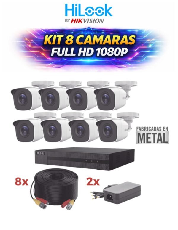 WhatsApp Image 2026-04-14 at 7.07.39 PM KIT 8 CAMARAS HILOOK BY HIKVISION 1080P (METALICAS)