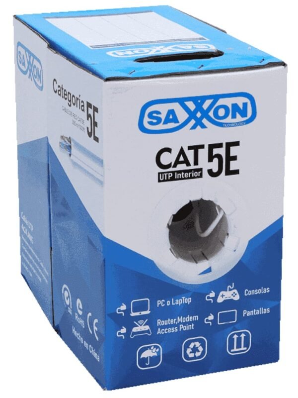 BOBINA SAXXON UTP CCA 305 MTS CAT5E