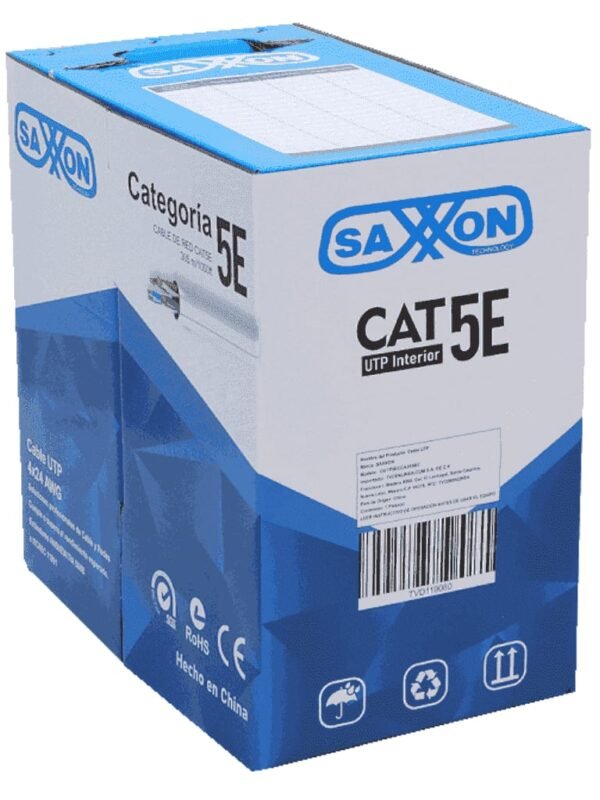 BOBINA SAXXON UTP CCA 305 MTS CAT5E