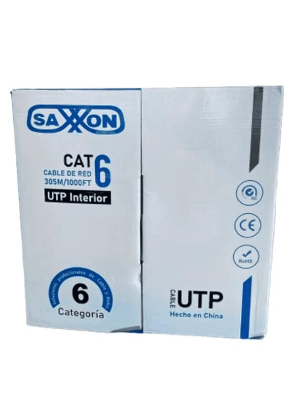 BOBINA SAXXON UTP CCA 305 MTS CAT6