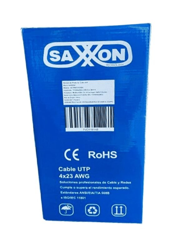 BOBINA SAXXON UTP CCA 305 MTS CAT6