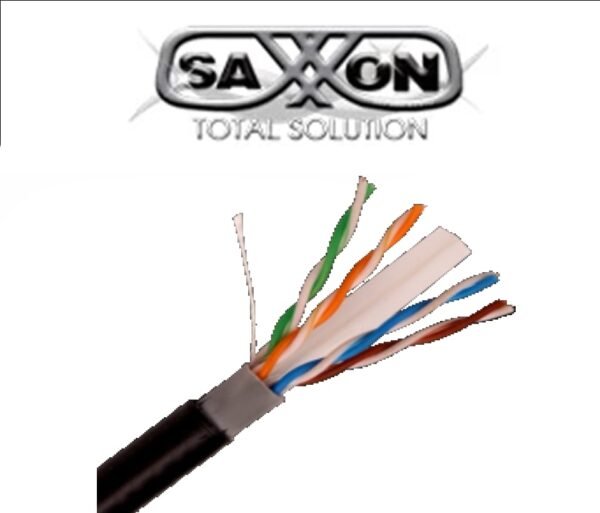 BOBINA SAXXON UTP CCA 305 METROS DOBLE FORRO EXTERIOR CAT6