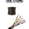 BOBINA SAXXON UTP CCA 305 METROS DOBLE FORRO EXTERIOR CAT6